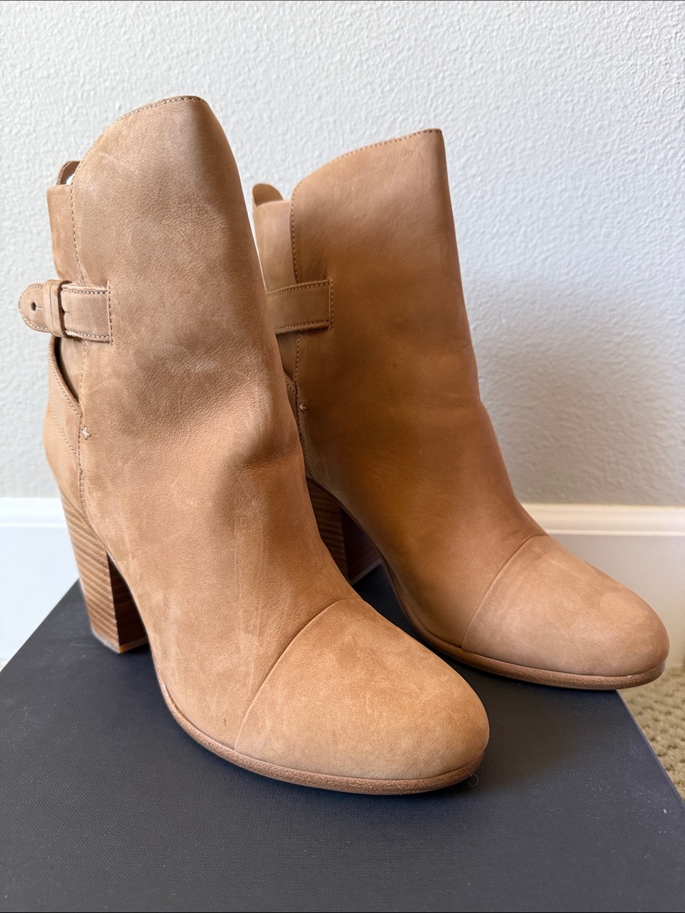 Rag & Bone Women's Camel Suede Ankle Booties - Stylish High Heel